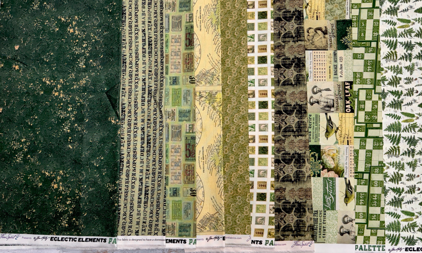 Diamond in the "Rough Cuts": Tim Holtz Green Palette