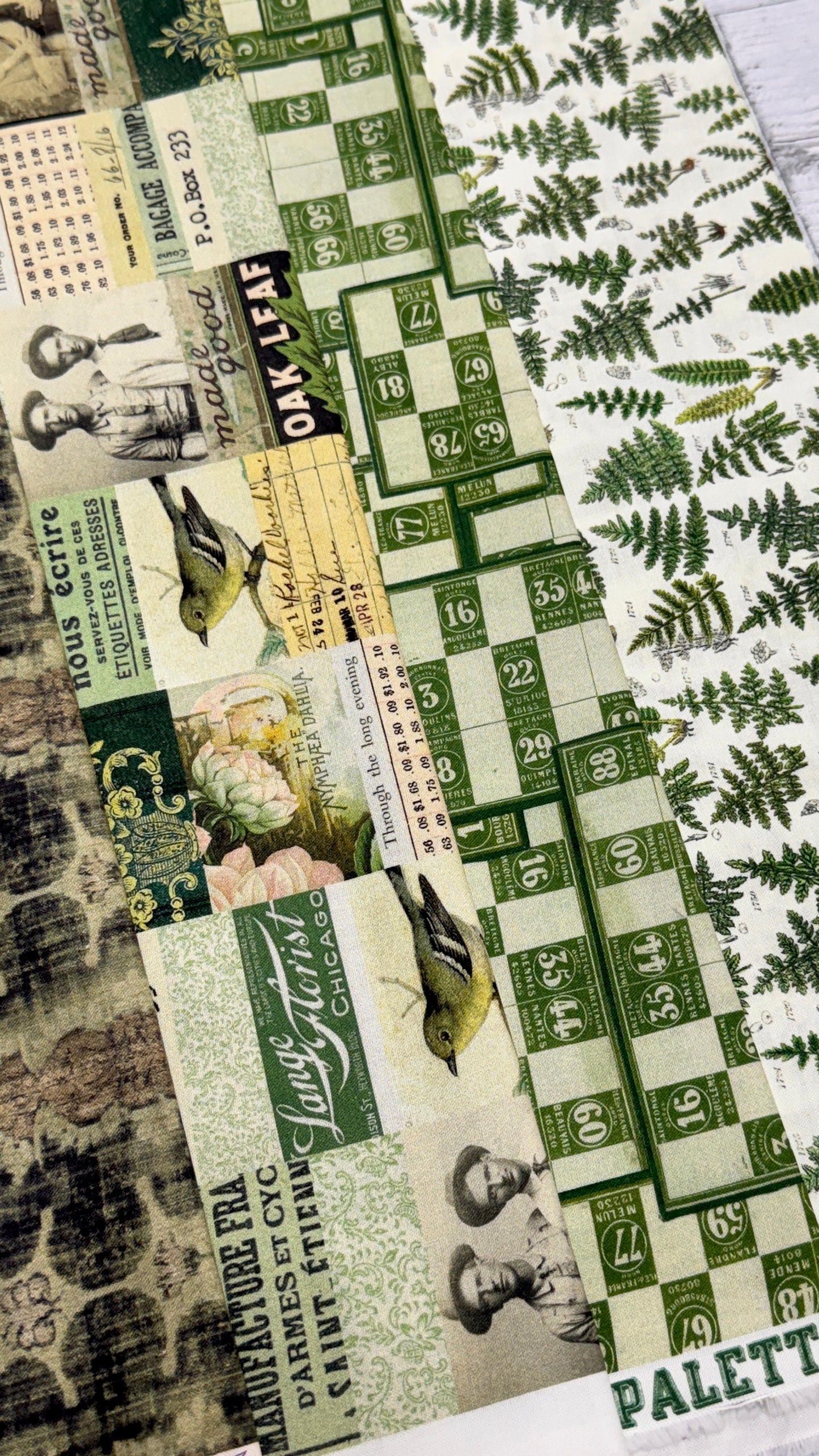 Diamond in the "Rough Cuts": Tim Holtz Green Palette