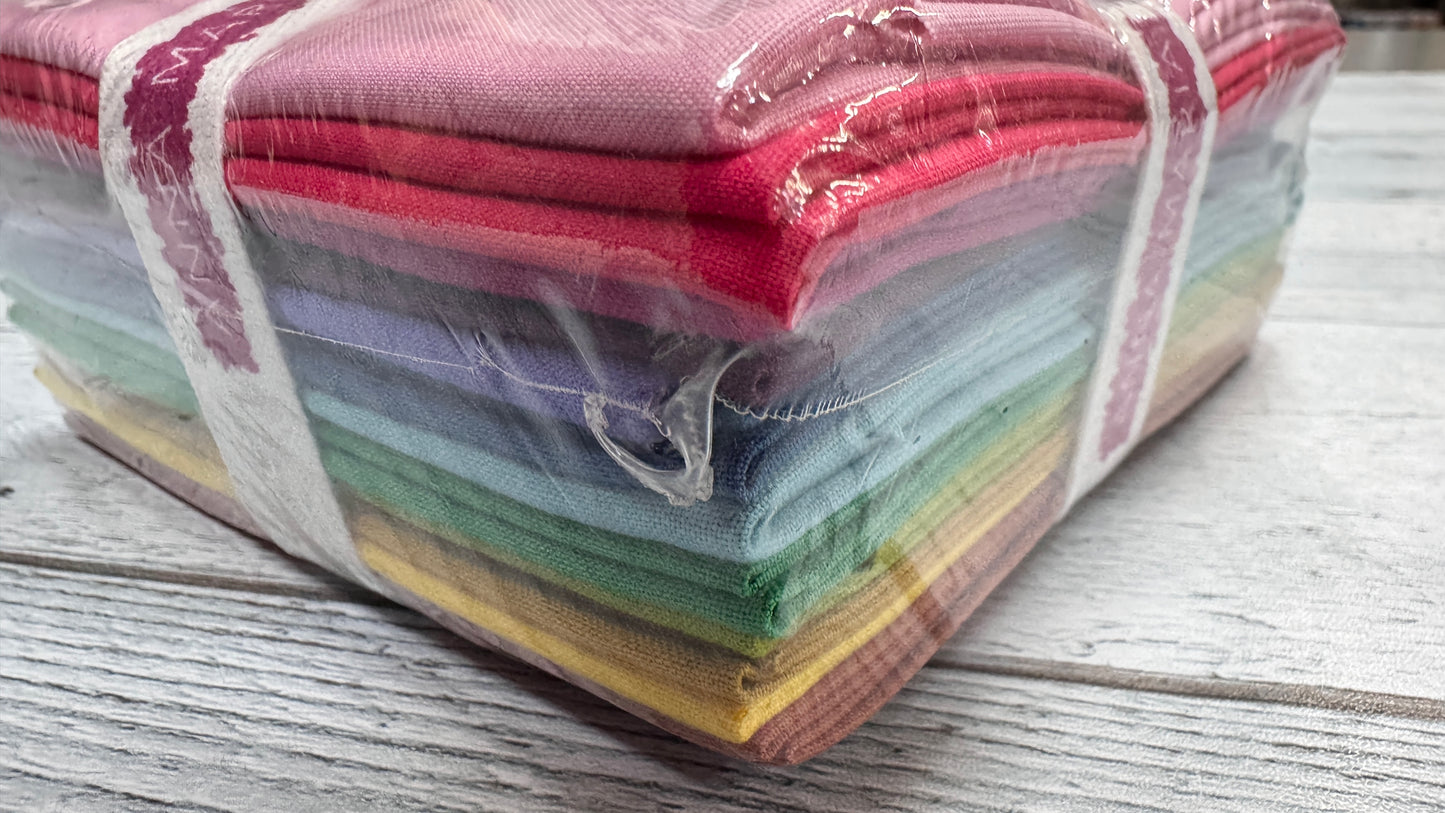 Happy Place Solids Fat Quarter Bundle: 12pc