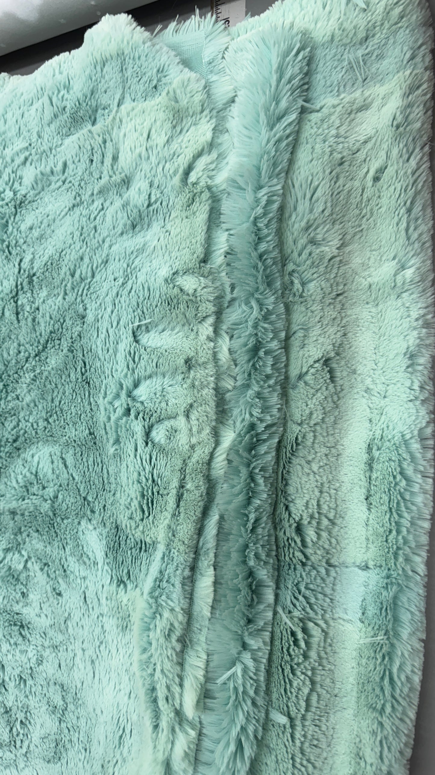 Shannon Cuddle- Luxe Bunny, Aqua Sea 60in: Sold By The 1/2 Yard