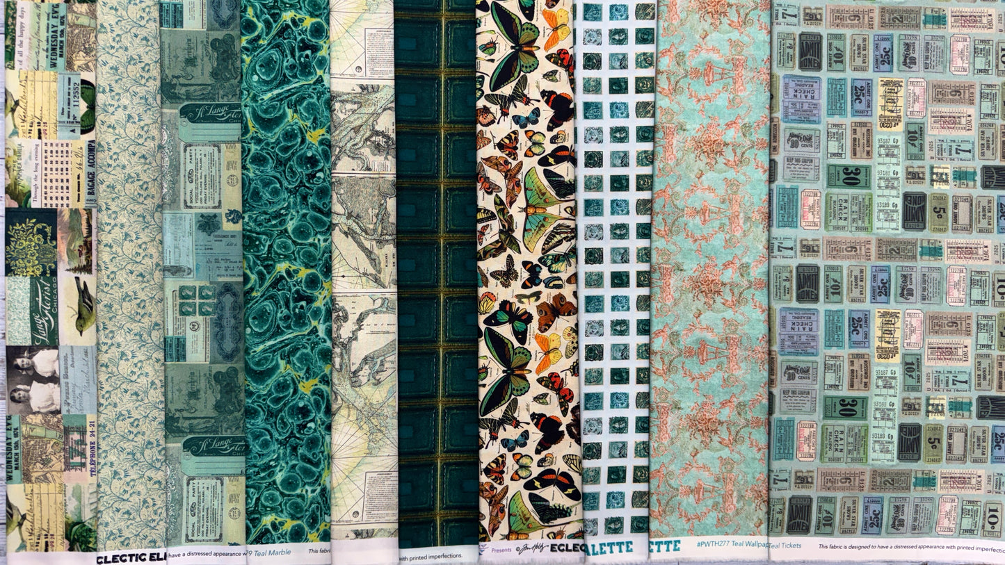 Diamond in the "Rough Cuts": Tim Holtz Teal Palette