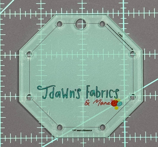 Jdawn's Fabrics & More- 1" Acrylic Hexagon Template