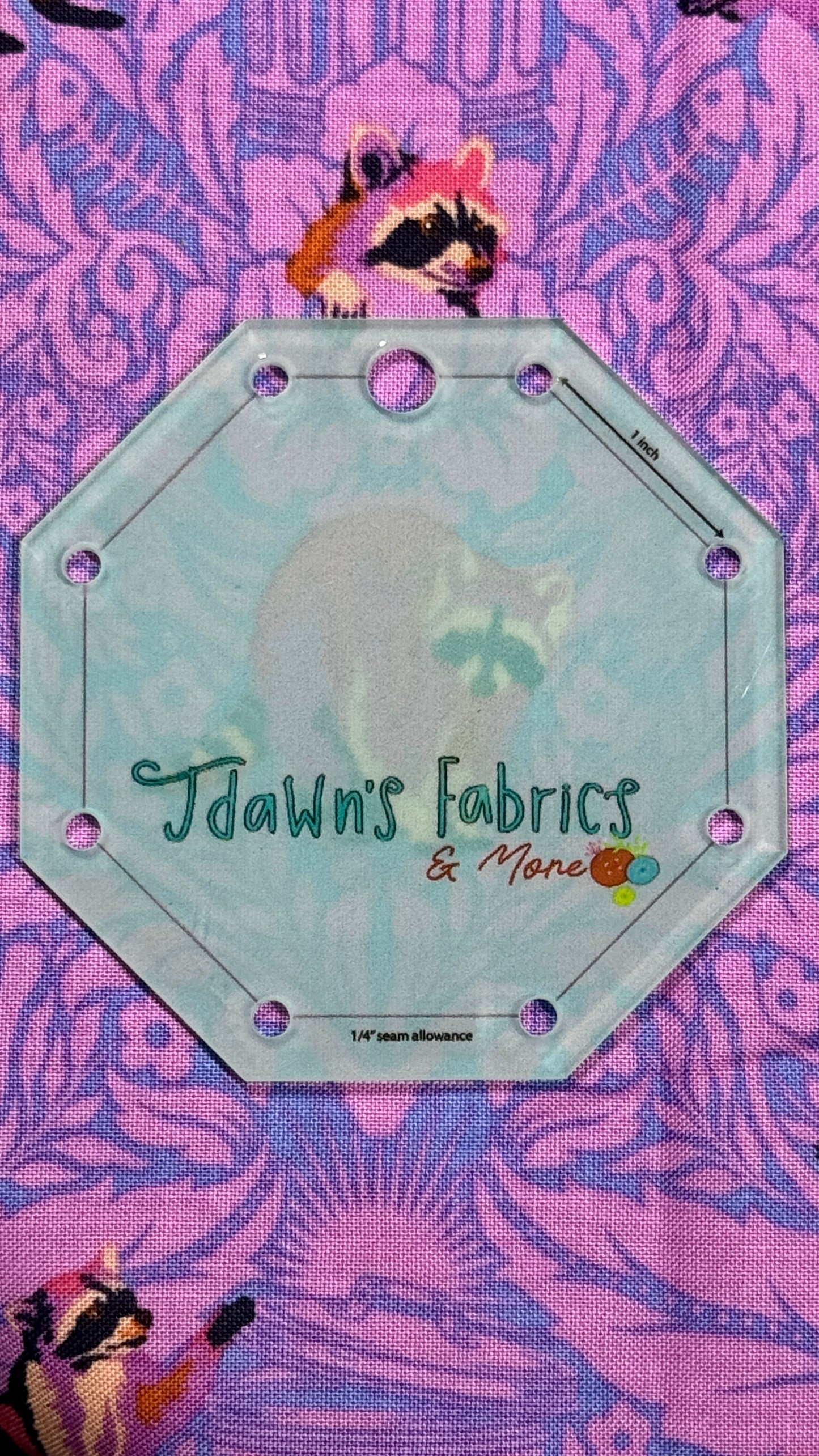 Jdawn's Fabrics & More- 1" Acrylic Hexagon Template