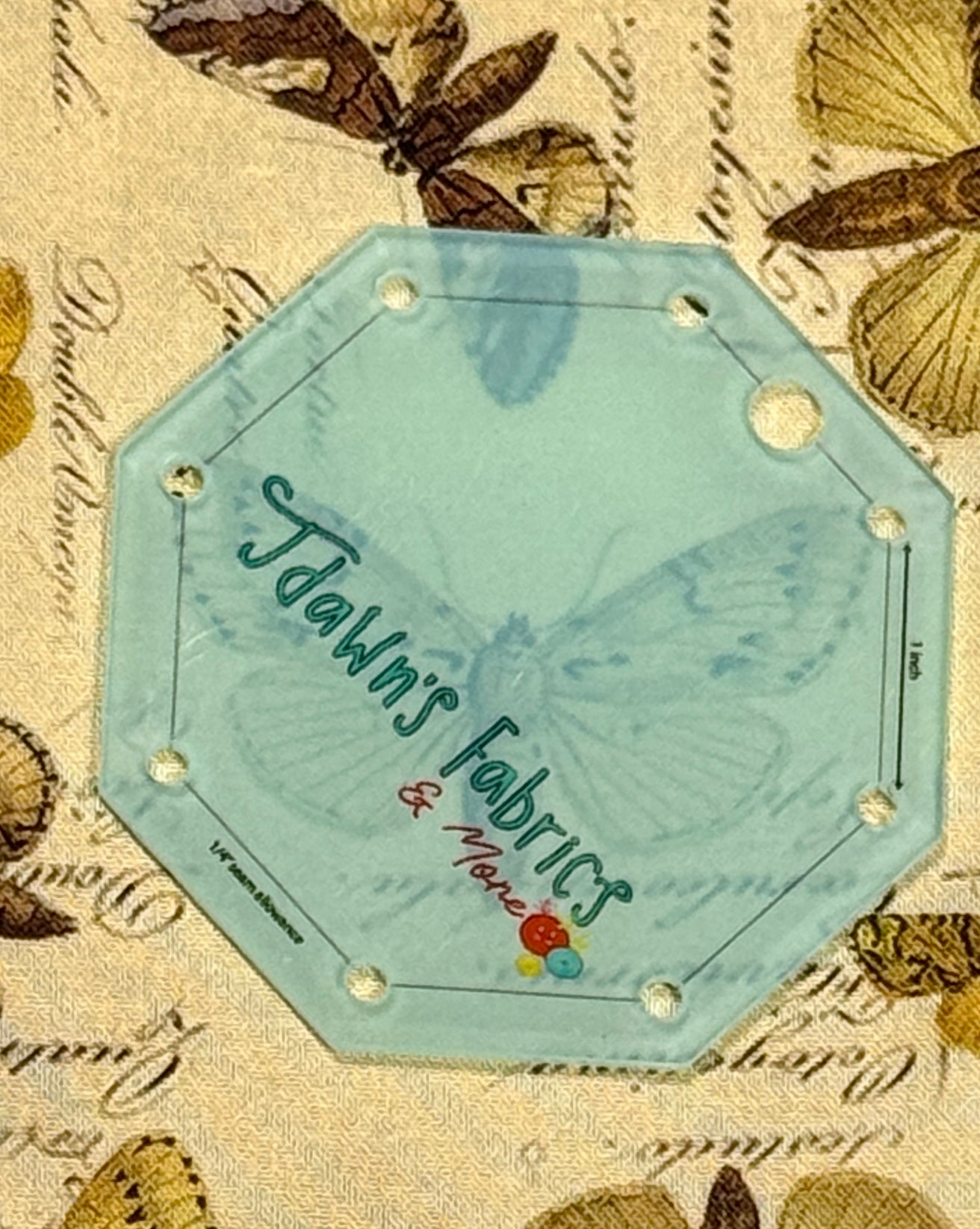 Jdawn's Fabrics & More- 1" Acrylic Hexagon Template