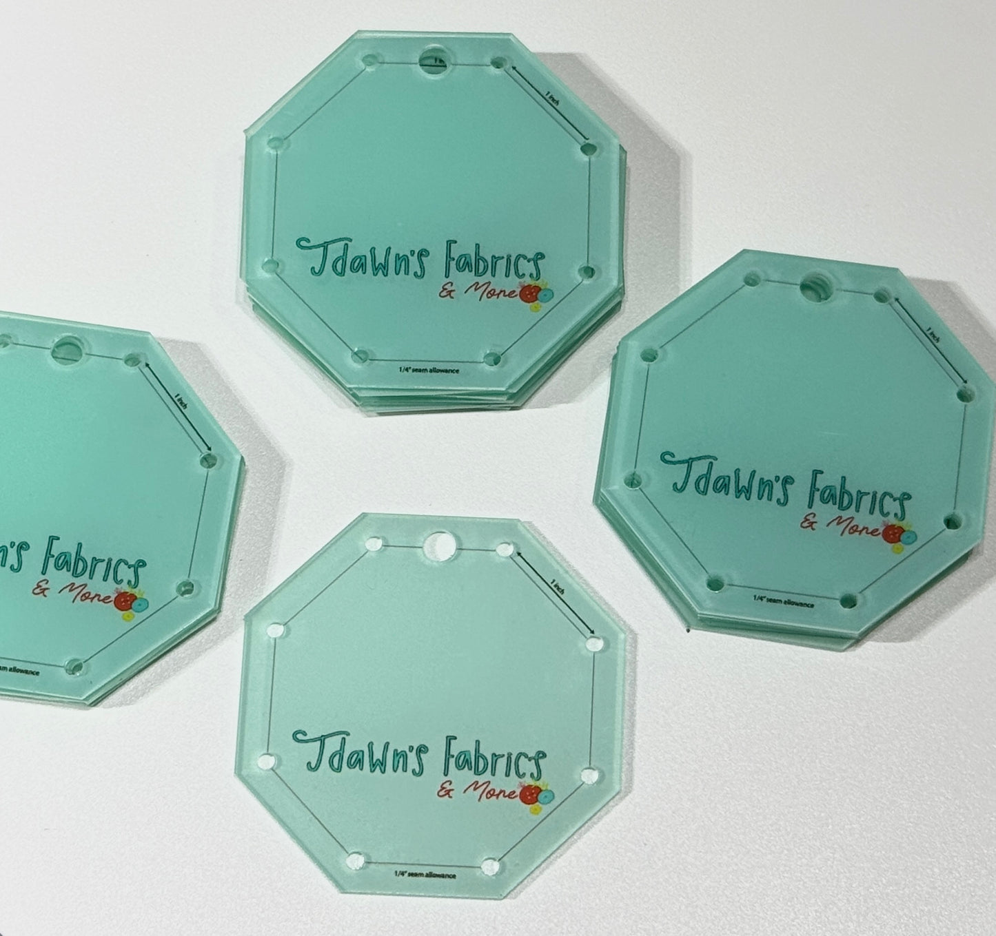 Jdawn's Fabrics & More- 1" Acrylic Hexagon Template
