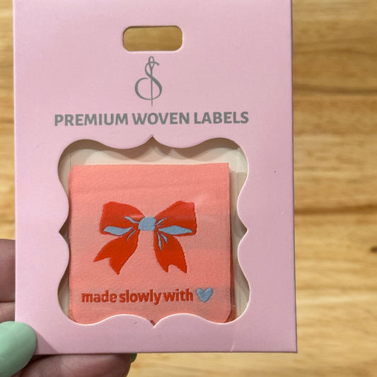 Made Slowly Woven Quilt Labels- 8pk