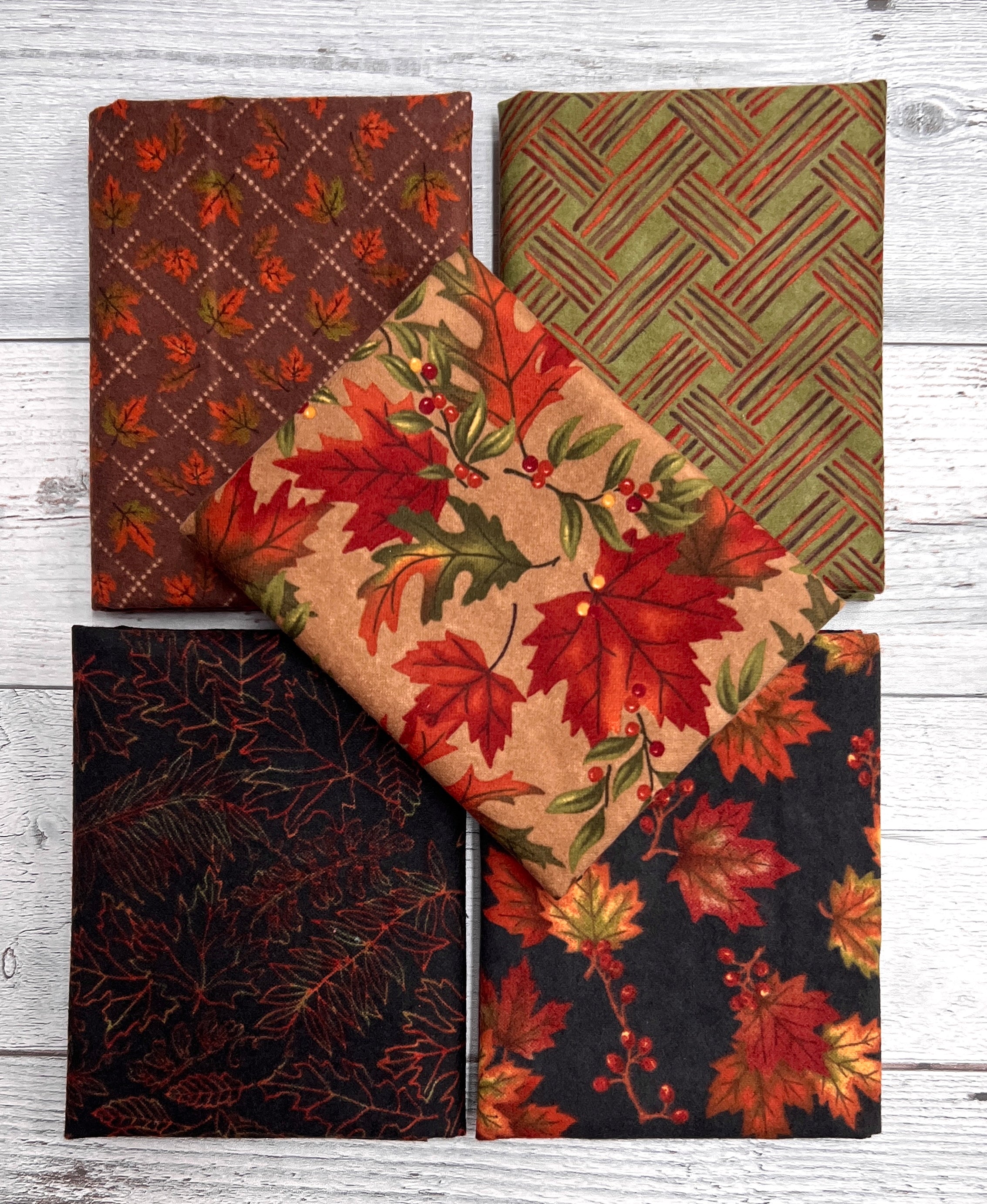 Fall Melody Flannel Fat Quarter Bundle by Holly store Taylor for Moda (6900abf)