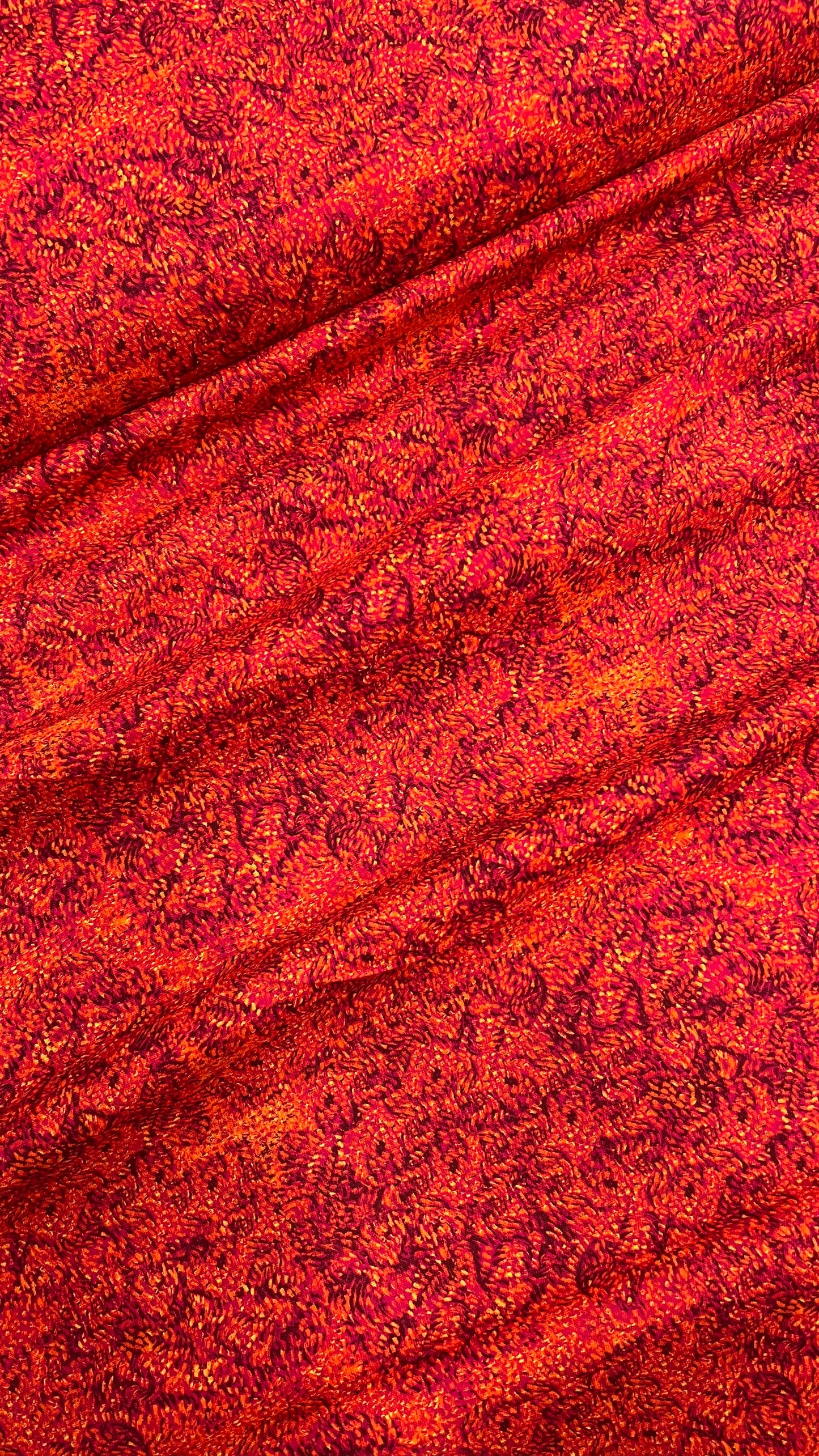 Wild Iris- RED Abstract Texture: Sold By The 1/2 Yard