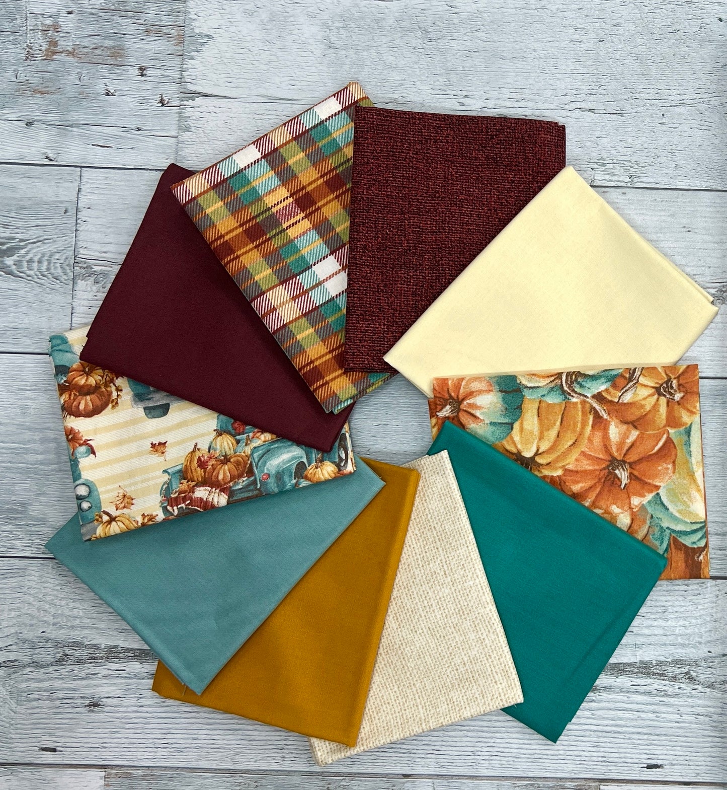 Pumpkin Please 10pc- Shop Assembled Fat Quarter Bundle: Choice of Bundle