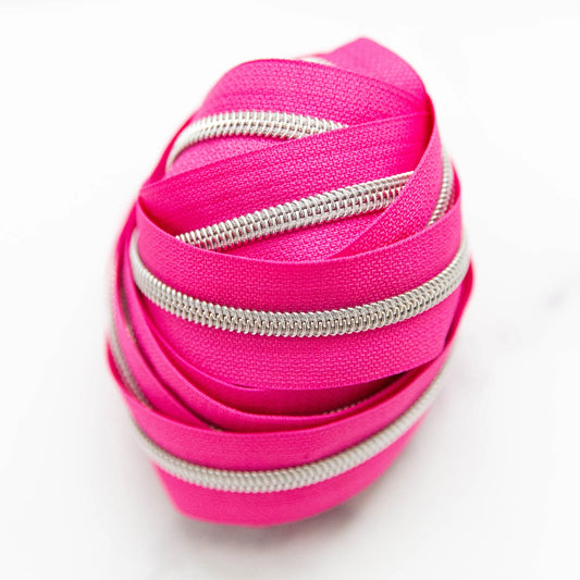 3 Yard Zipper Tape- Pop Pink