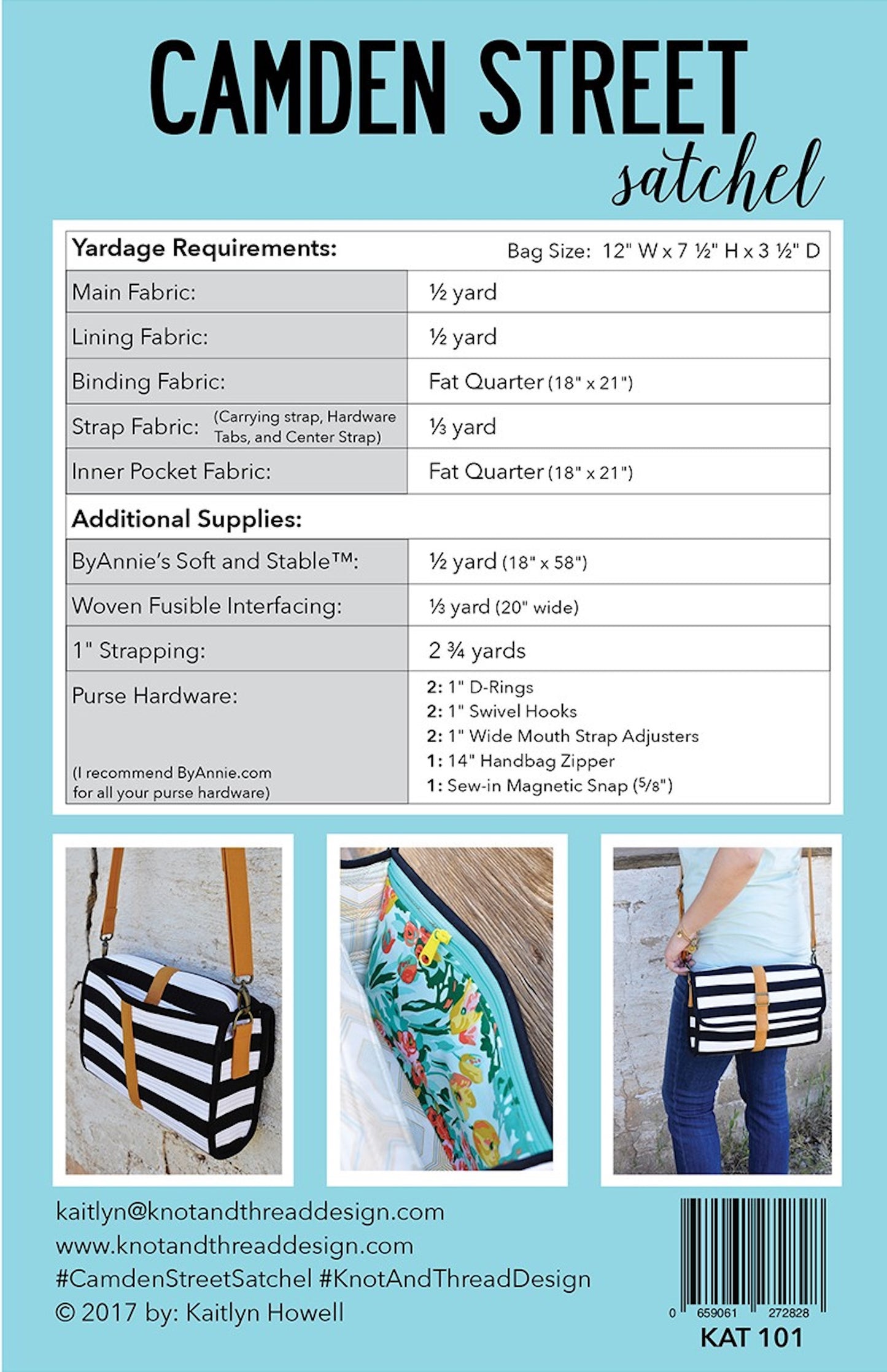 Camden Street Satchel Pattern