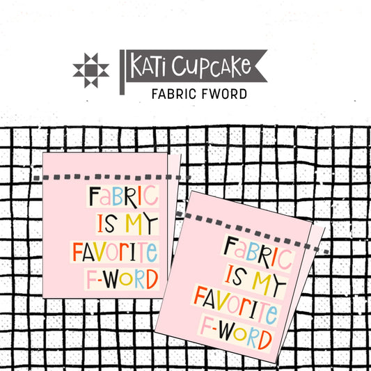 Fabric F-Word Quilt Labels: 3pk