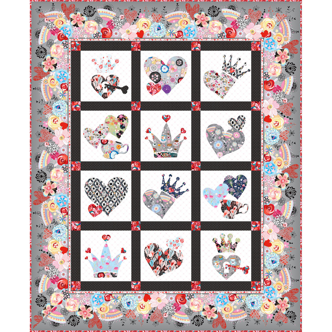 Queen of Hearts Quilt Pattern