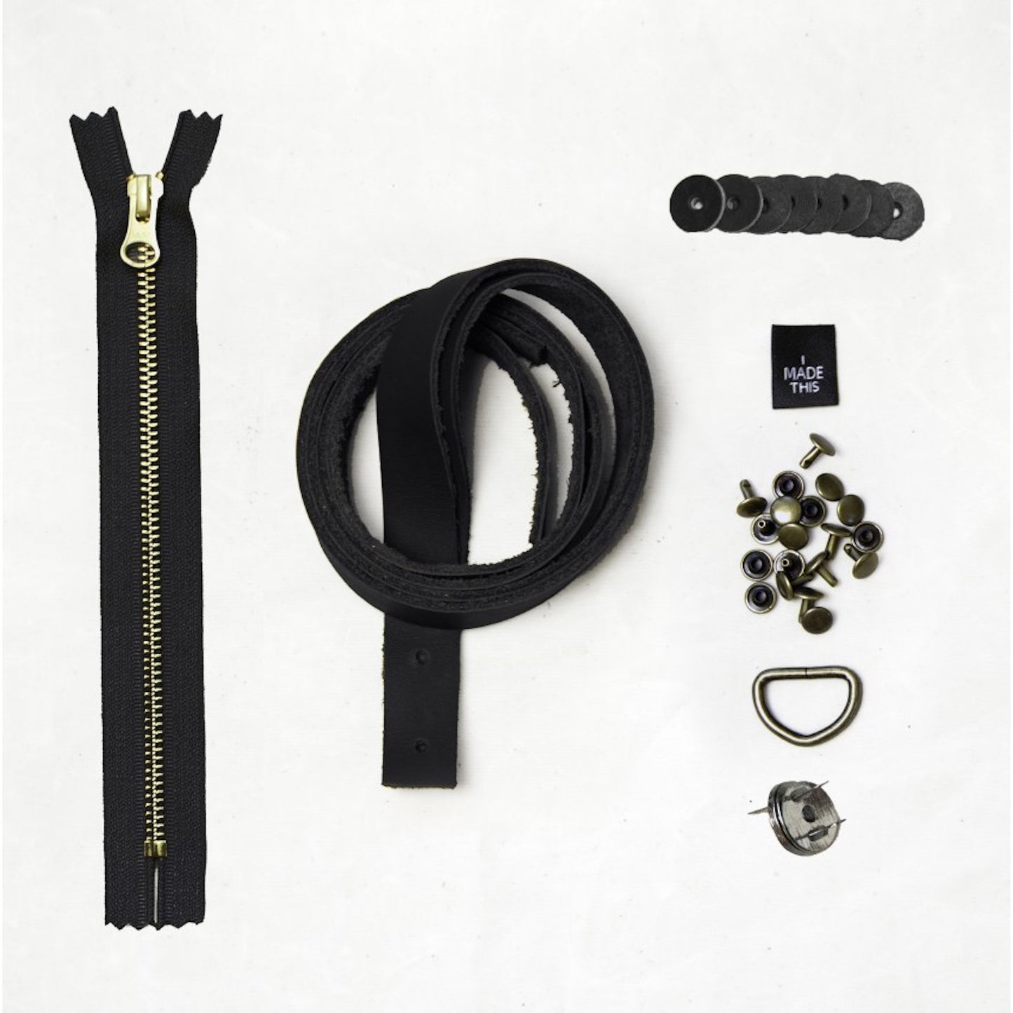 Oberlin Tote Leather+Hardware KiT: Black Leather