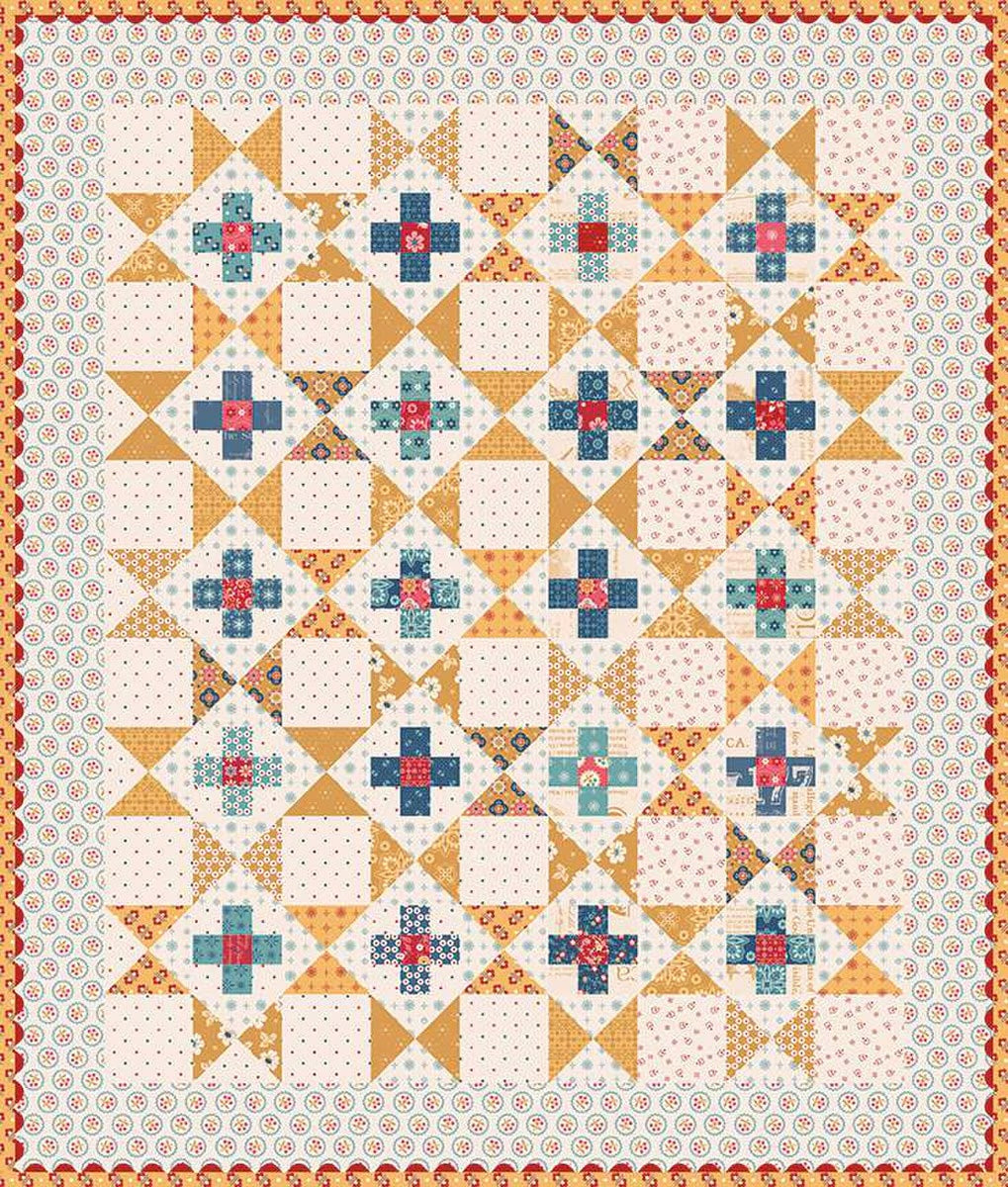 Americana- Oh Beautiful Flag Runner & Amber Waves Mini Quilt Kit