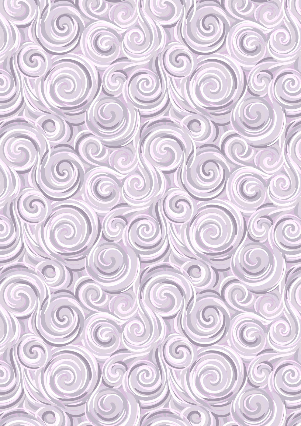 Where the Sky Dances- Warm Lilac with Pearl, Northern Lights Swirl: Sold by the 1/2 yard