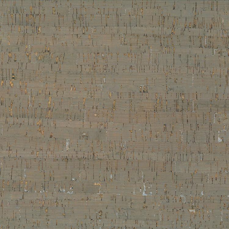 Cork Fabric- Taupe/Silver Metallic 18"x15" Roll