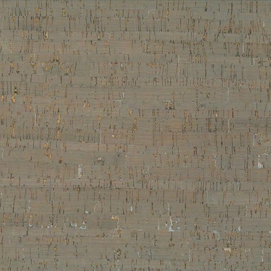 Cork Fabric- Taupe/Silver Metallic 18"x15" Roll