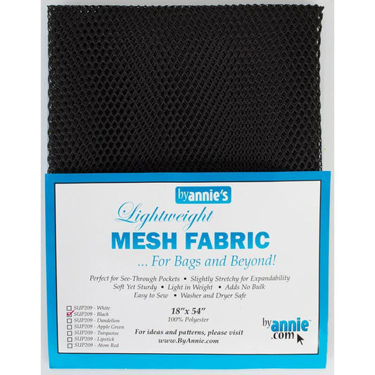Lightweight Mesh Fabric Black- byAnnie