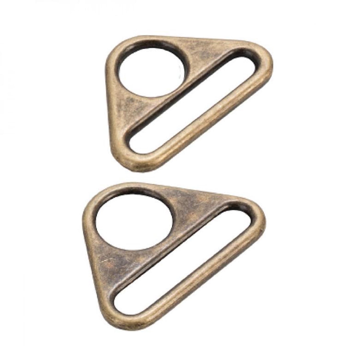 Triangle Ring Flat 1.5" Antique Brass: 2Pcs