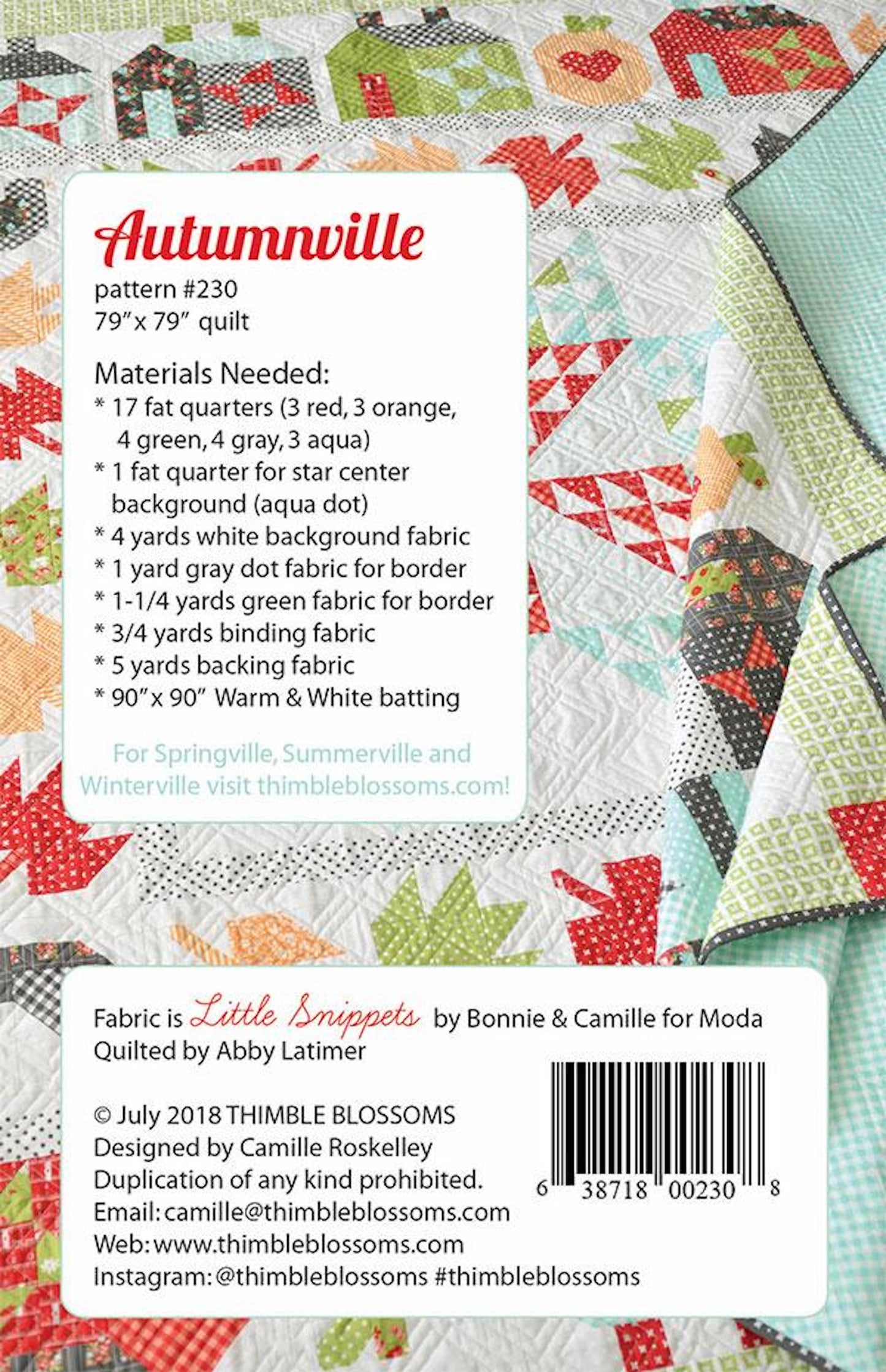 Autumnville Quilt Pattern