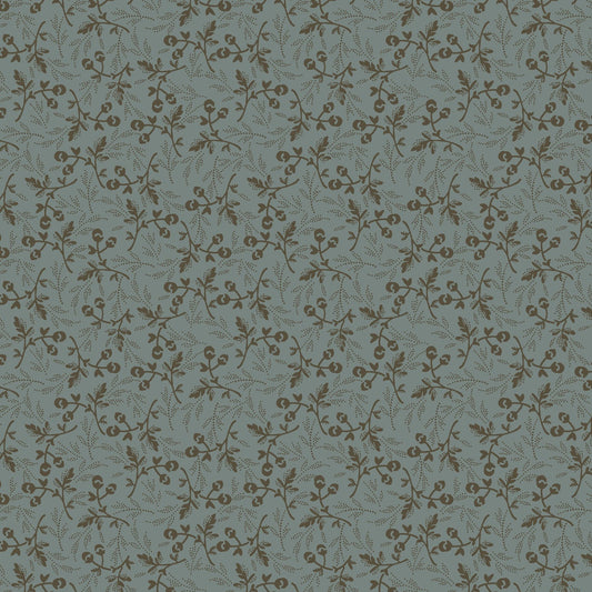 Dark & Stormy- Blue Tiny Flower: Sold by the 1/2 yard