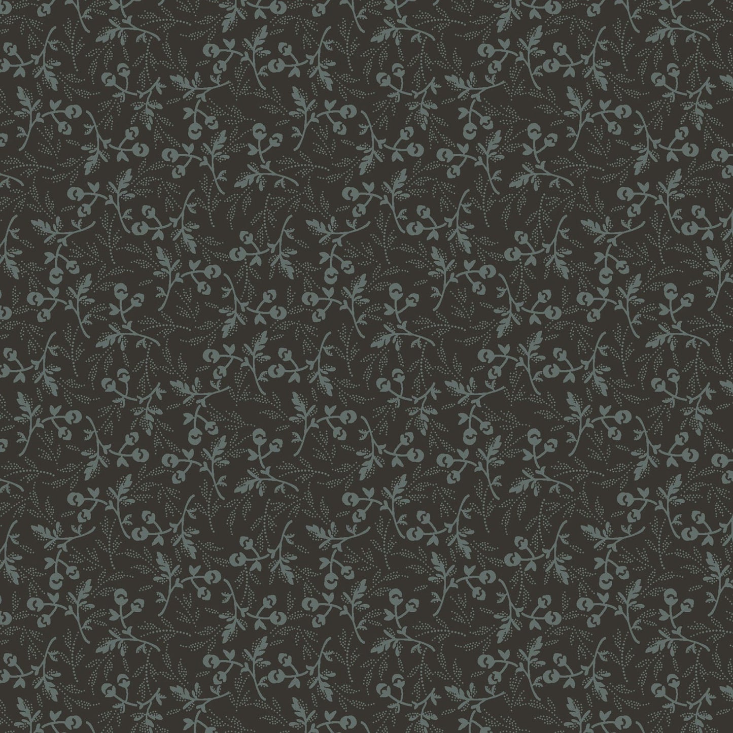 Dark & Stormy- Navy Tiny Flower: Sold by the 1/2 yard