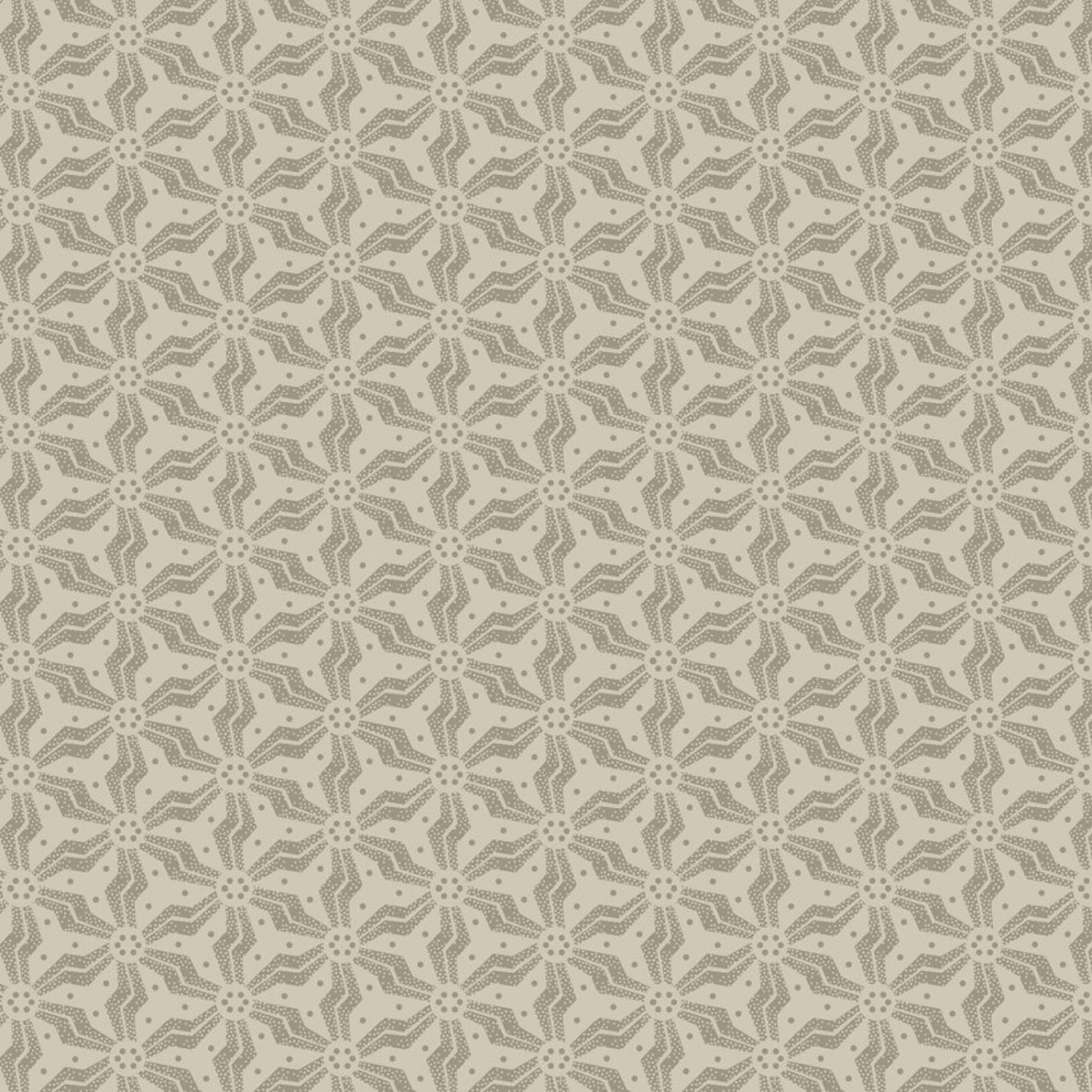 Dark & Stormy- Cream Star: Sold by the 1/2 yard