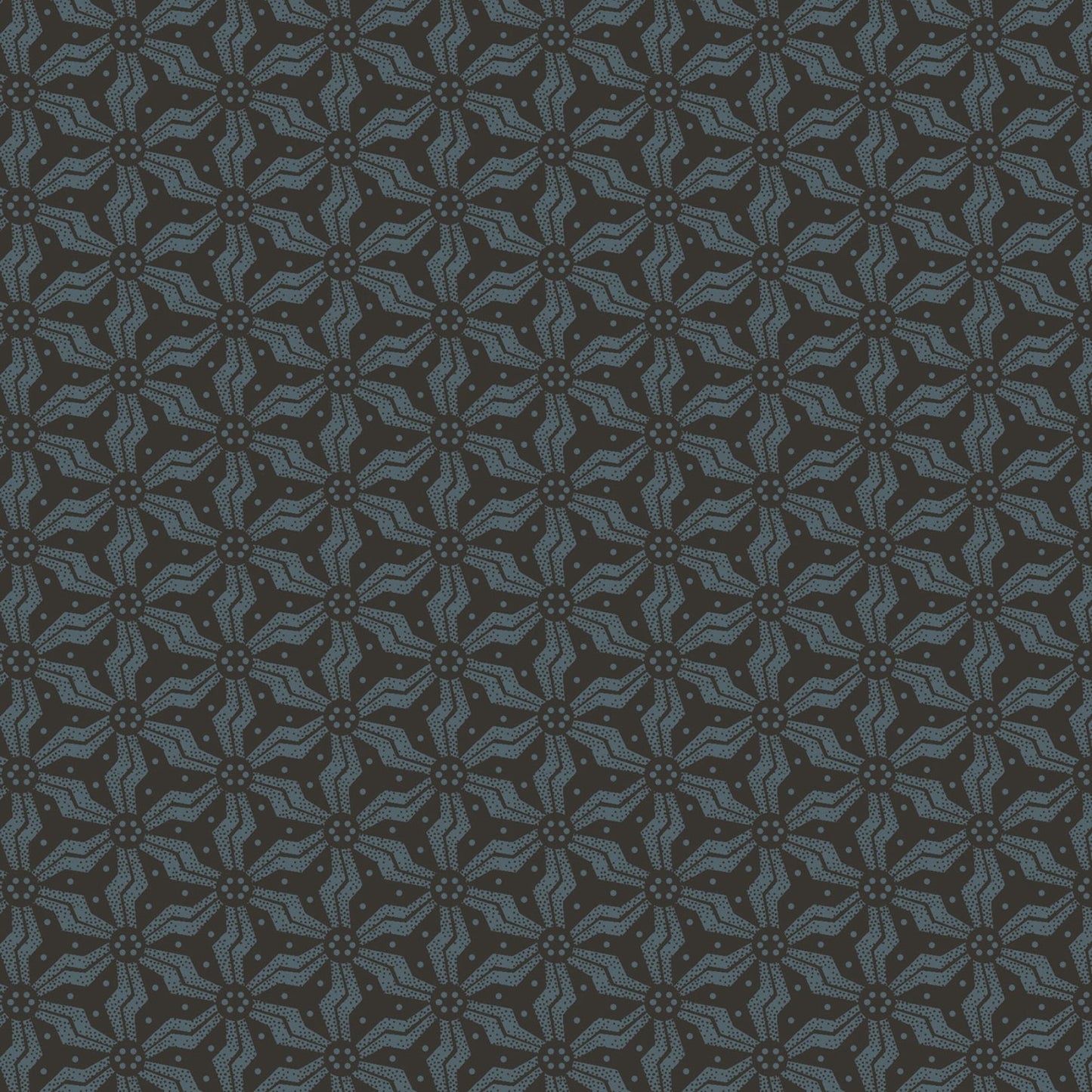 Dark & Stormy- Navy Star: Sold by the 1/2 yard