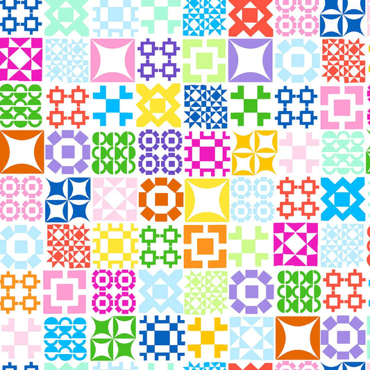 Colorblock Party- Tutti Frutti Canvas: Sold by the 1/2 yard.