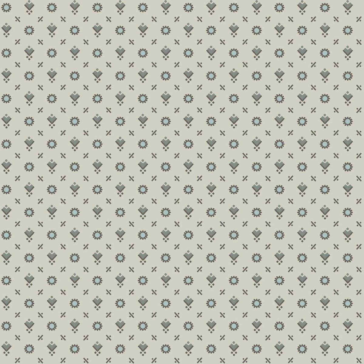 Midnight Bloom- Cream Foulard: Sold by the 1/2 yard