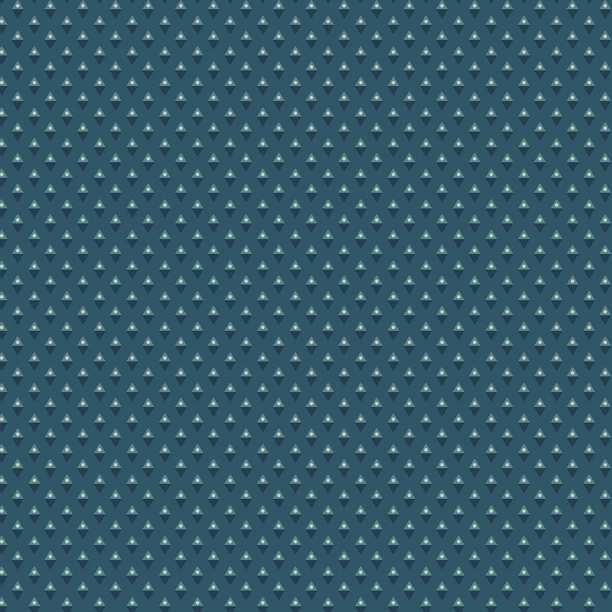 Midnight Bloom- Navy Diamonds: Sold by the 1/2 yard