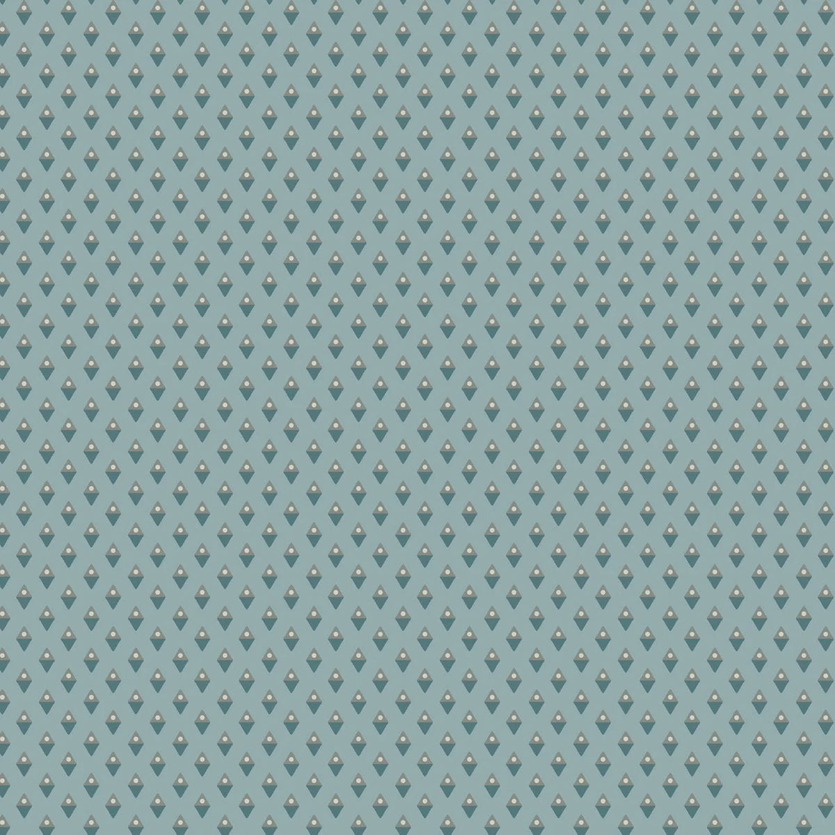 Midnight Bloom- Aqua Diamonds: Sold by the 1/2 yard