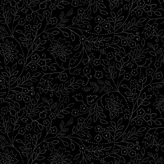 Solitaire- Black Jasmine: Sold by the 1/2 yard