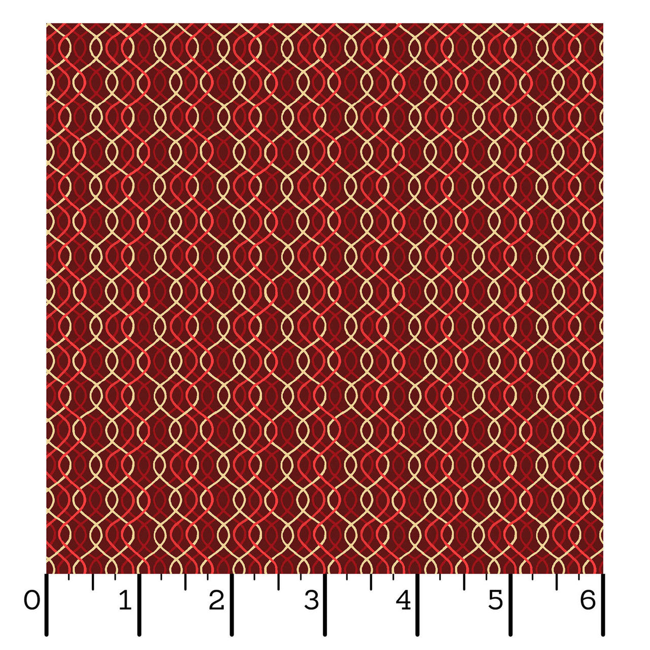 Merry Mix- Metallic Red Geometric: Sold by the 1/2 yard