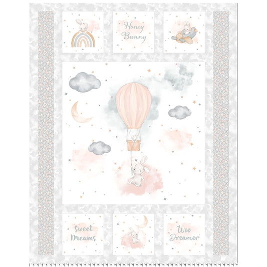 Honey Bunny- 48" MINKY Panel: Sold by the Panel