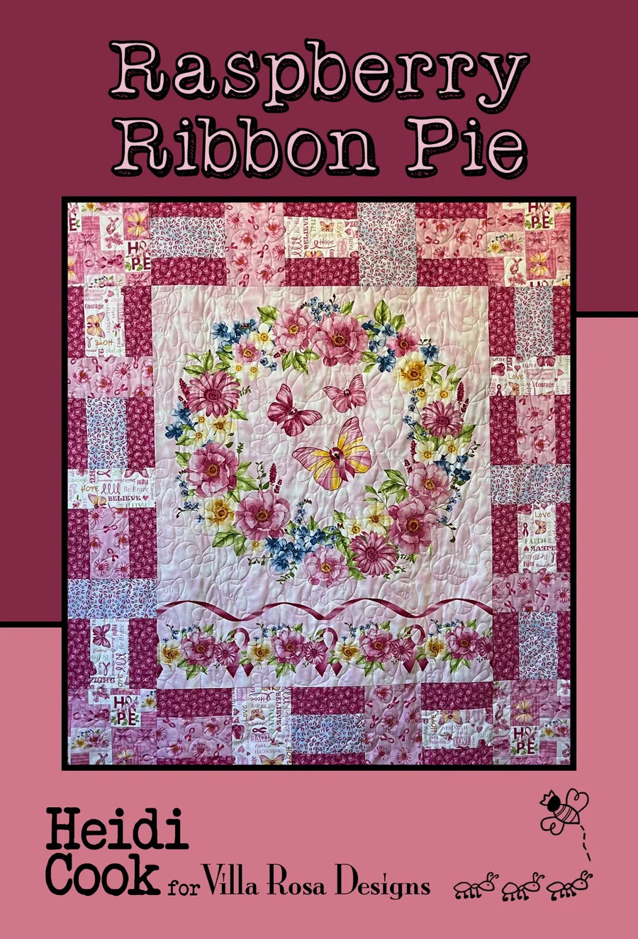 Raspberry Ribbon Pie Quilt Pattern (Cardstock)