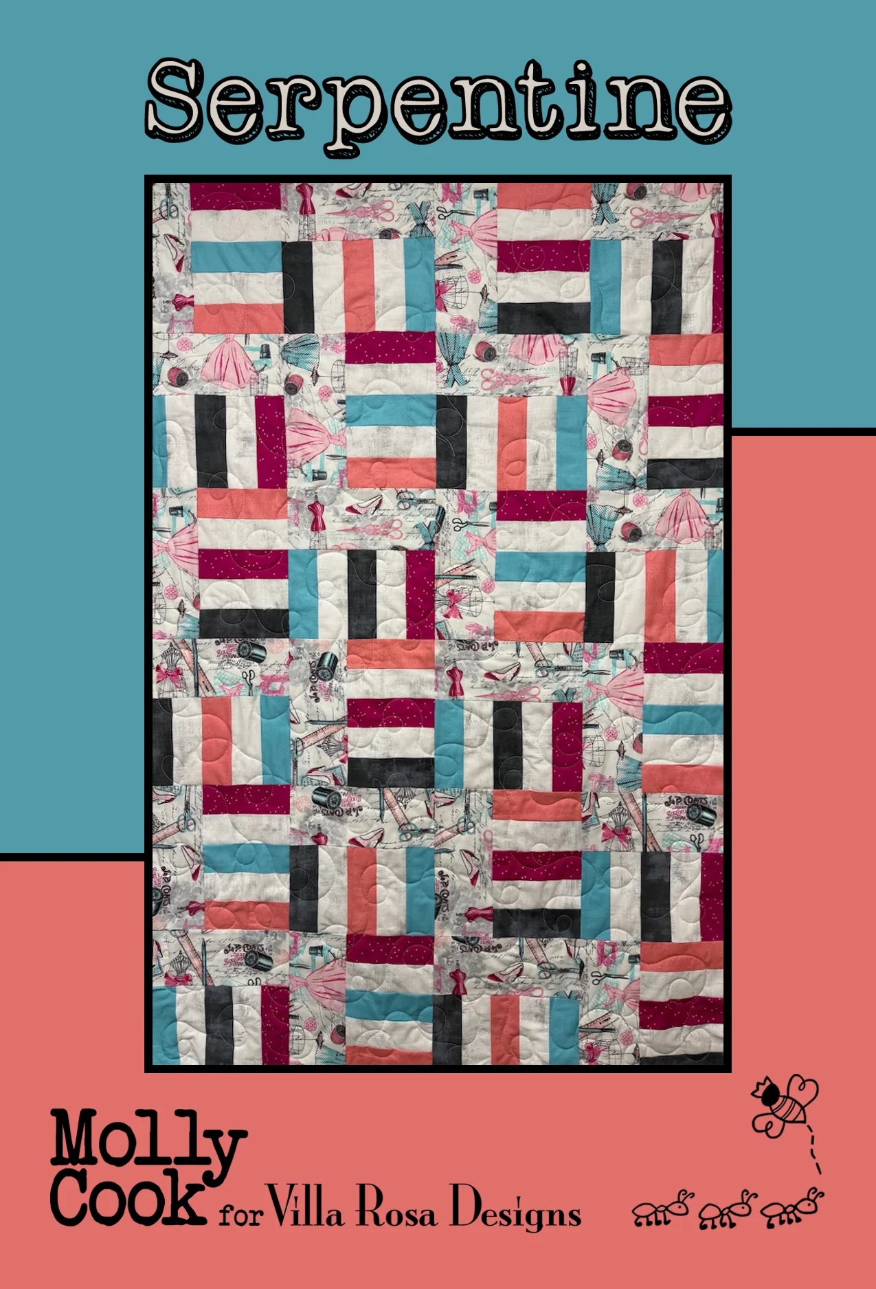 Serpentine Quilt Pattern (Cardstock)