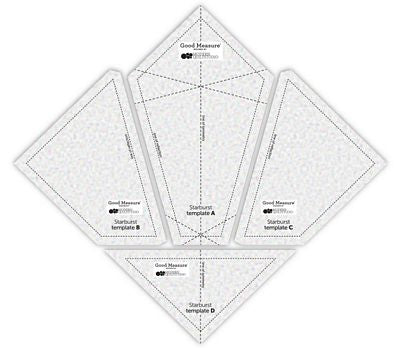 Good Measure- Modern Quilt Studio- Modern Starburst Cutting Templates 4PC