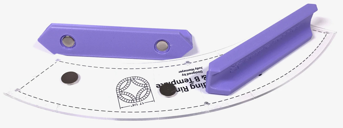 Magnetic 5" Ruler Handles- Lilac