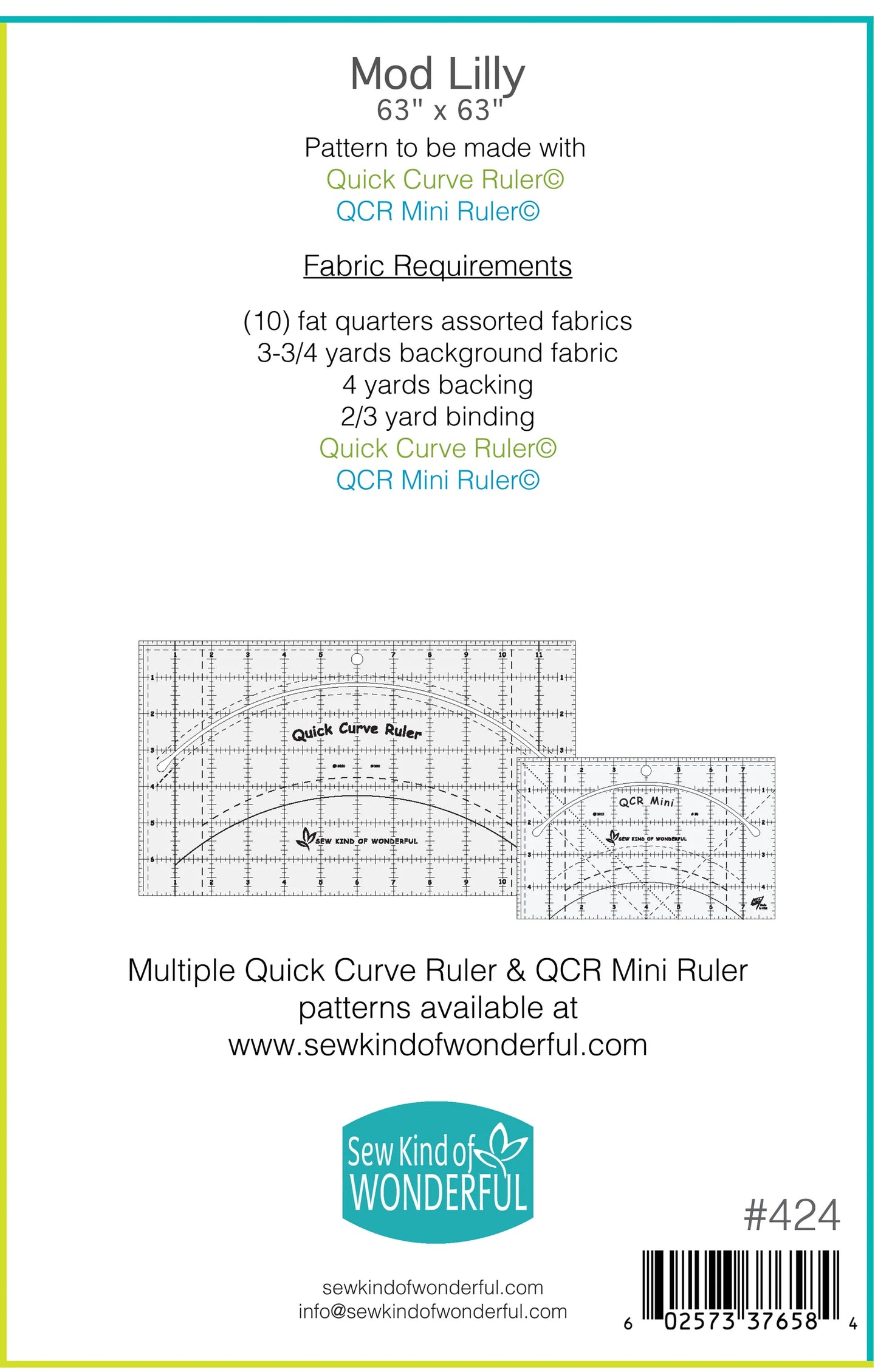 Mod Lilly QCR Quilt Pattern