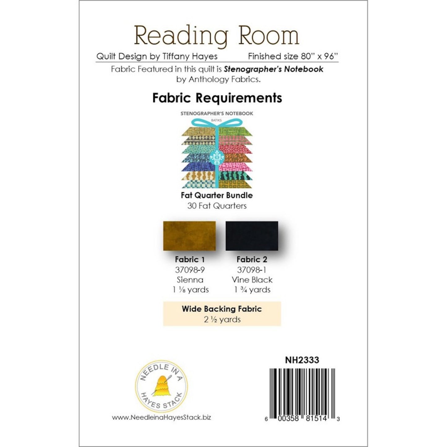 Reading Room Quilt Pattern