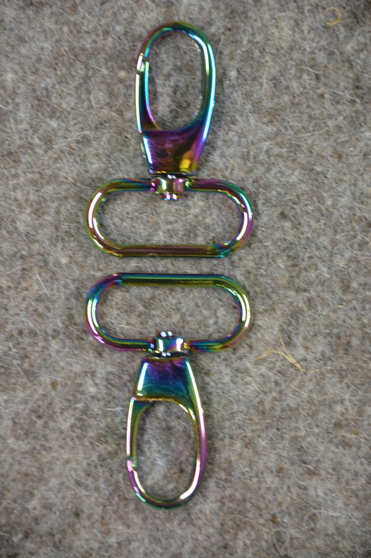 Rainbow Large Swivel Clips: 2pc