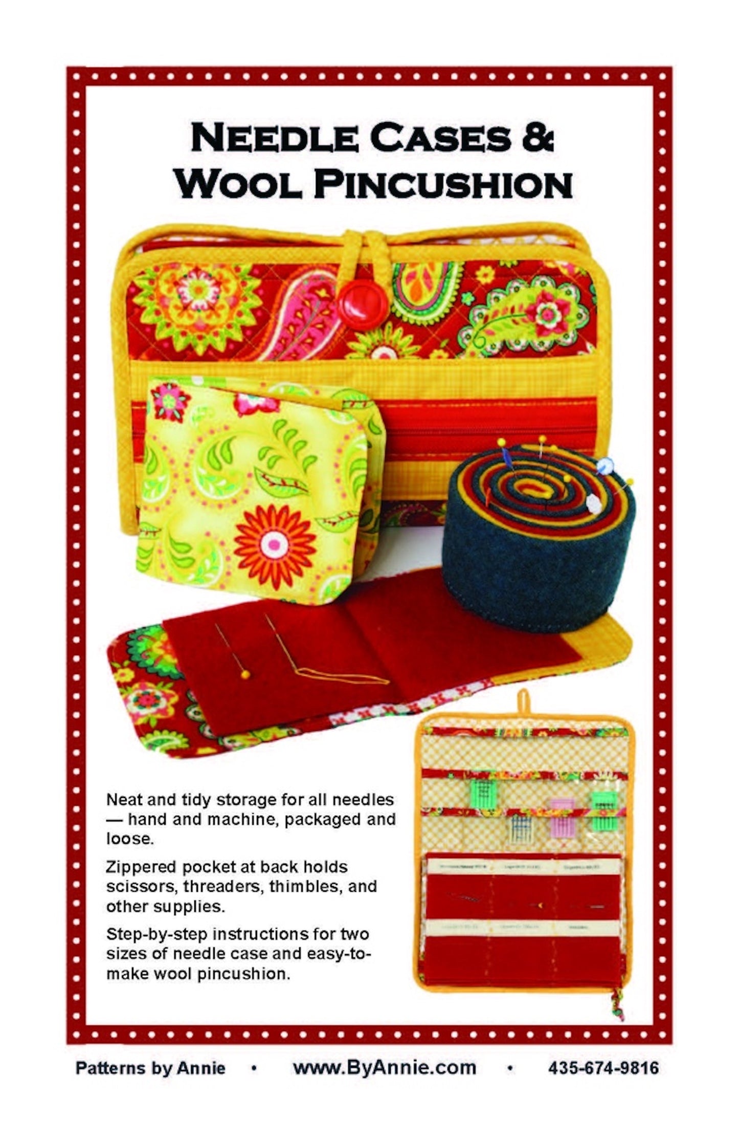 Needle Cases & Wool Pincushion Pattern- byAnnie