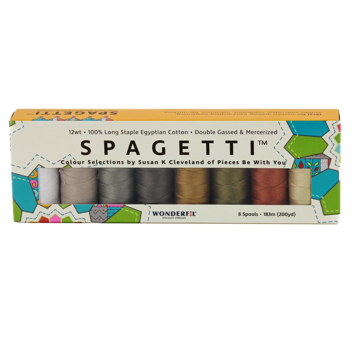 WonderFil Spagetti Color Set: Neutrals, 8 Spools