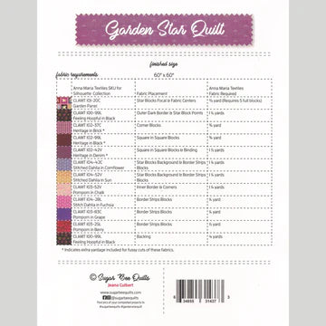 Garden Star Quilt Pattern