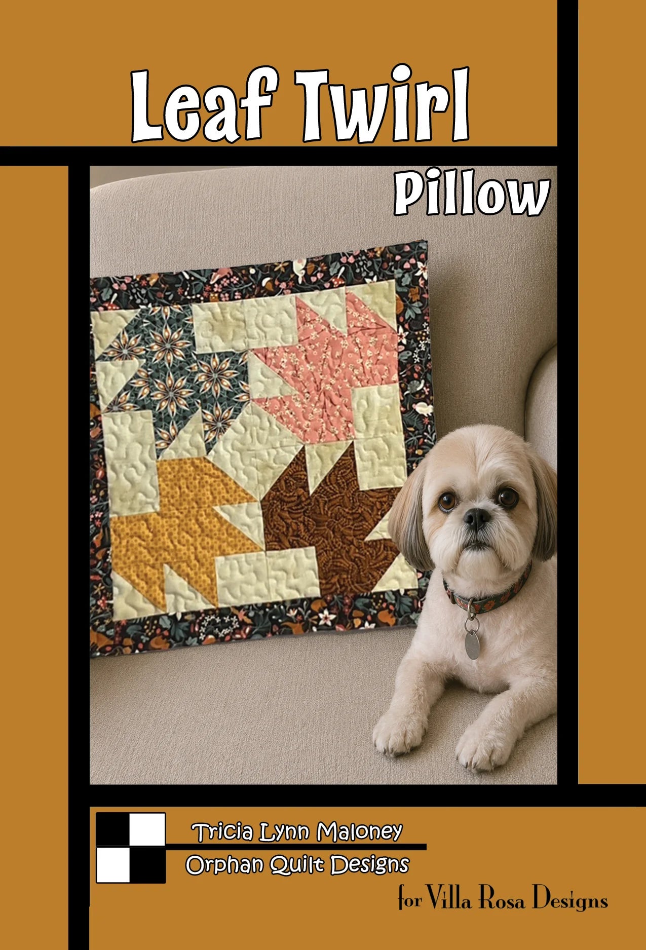 Leaf Twirl Pillow Pattern(Cardstock)