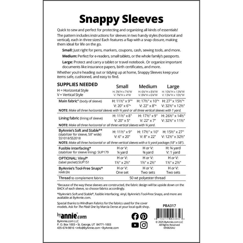 Snappy Sleeves Pattern