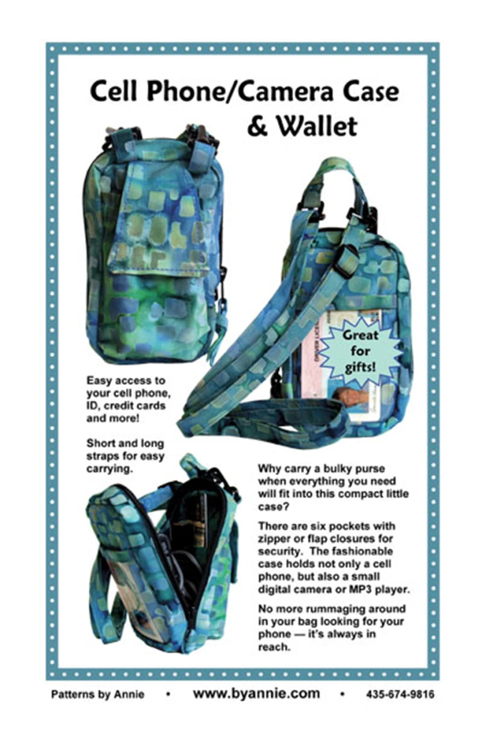 Cell Phone/Camera Case & Wallet Pattern