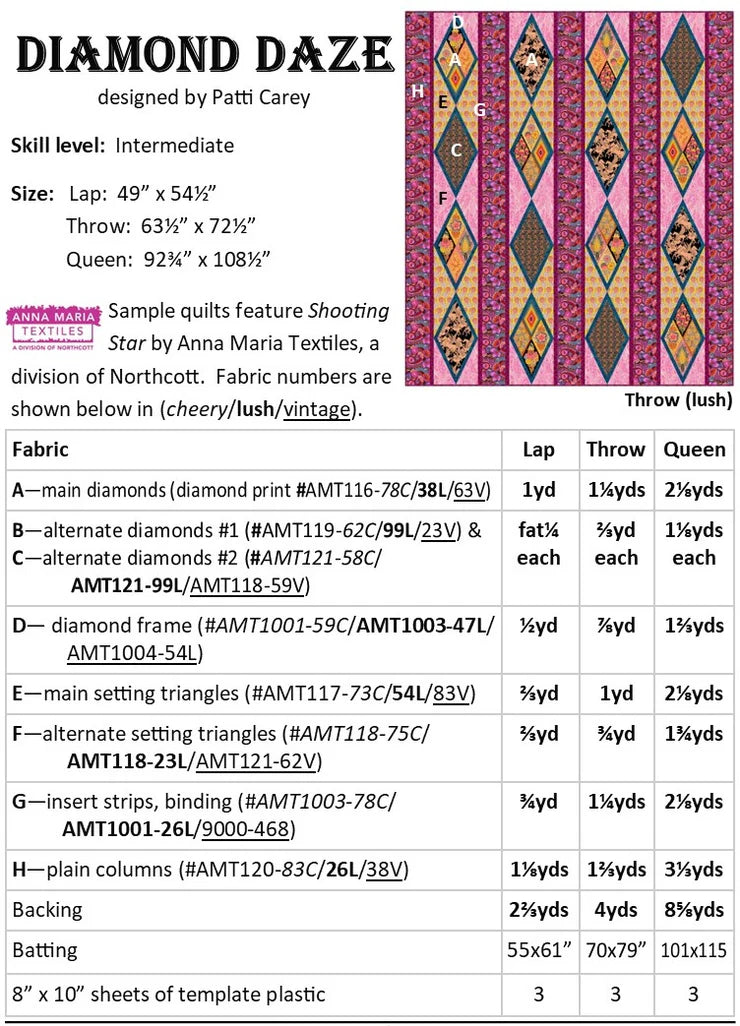 Diamond Daze Quilt Pattern